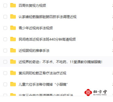 几十位老师治疗近视眼的手法针法资料合集8.8元第4张-秘方堂